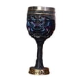 thumbnail image 4 of Copa medieval vintage Strade Fareast Limited de acero inoxidable hecha a mano vaso para beber con patrón azul, 4 of 8