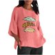 thumbnail image 1 of Camiseta holgada de manga 3/4 con cuello redondo y estampado a la moda para mujer Pompotops hfajkhk137139, 1 of 6