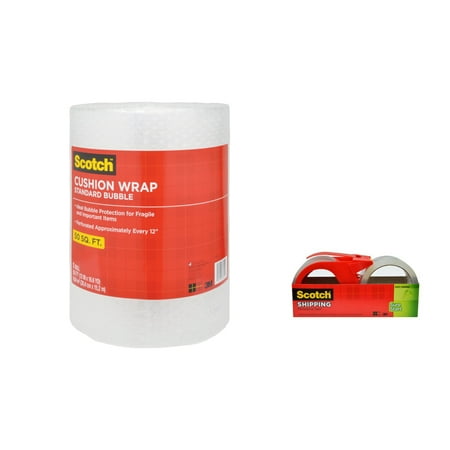 Scotch Cushion Wrap and Scotch Packaging Tape Bundle