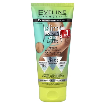 Eveline Cosmetics Slim Extreme 4D Laser, Stretch Mark Serum, 5.28 fl oz (150 ml)