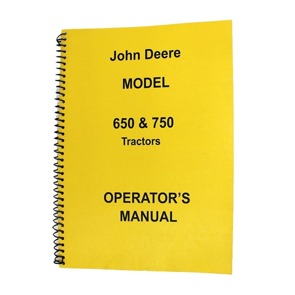 JD-O-OMRW15455 Operators Manual Fits John Deere 650 750