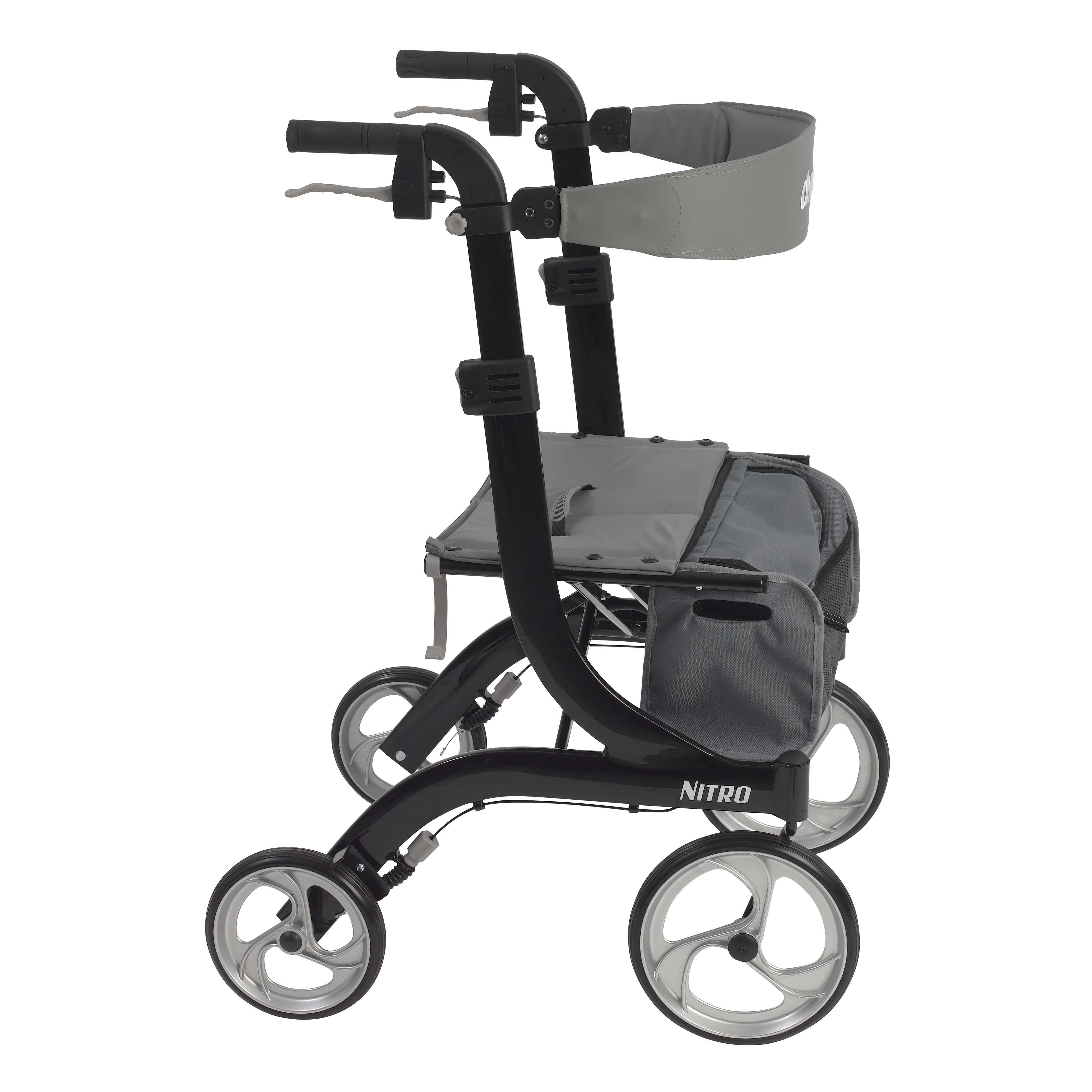 drive™ Nitro 4 Wheel Rollator, Black