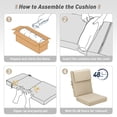 thumbnail image 5 of Aoodor 4-Piece Outdoor Chair Cushions 45 x 22 x 4 Inch Patio Furniture Seat Cushion - Brown, 5 of 10