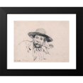 thumbnail image 2 of Santiago Rusiñol 14x11 Black Modern Framed Museum Art Print Titled - Study of a Male Head (1880-1885), 2 of 5