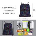 thumbnail image 2 of Naloa Colored Hearts Drawstring Backpack String Bag Cinch Water Resistant for Gym Shopping Sport Yoga, 2 of 6