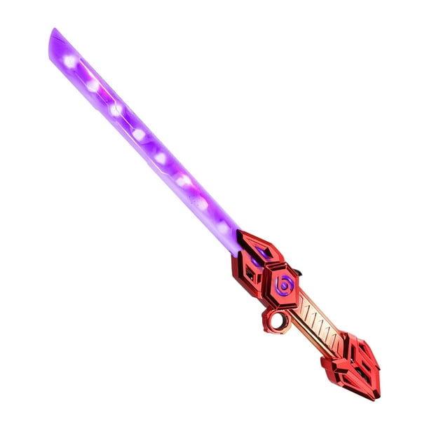 Sables de luz para niños, sable retráctil iluminado con efectos de sonido, espadas recargables de 5 modos, regalo, disfraz de fiesta para niños y niñas de Star Galaxy War Fighters & Warriors (morado)