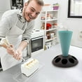 thumbnail image 3 of Piping Bag Stand, Pastry Bag Stand Icing Bag Holder Pastry Bag Holder with 8 Icing Tips Slots Flower Mouth Stand Holder Plastic Storage Organizer for Kitchen, 3 of 6