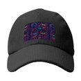 thumbnail image 4 of Baseball Cap Bent Eaves Design 6 Piece Cap Body Breathable Not Hot Plastic Cap Drag For Daily Travel Vacation Neon Party Axolotls - 80s Synthwave Black, 4 of 8