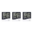 thumbnail image 3 of Matsuzay Mini termómetro digital Medidor de humedad Temperatura ambiente Interior LCD Despertador Higrómetro Type1 NO1, 3 of 6