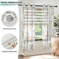 thumbnail image 3 of Yayeee Window Curtains Set of 2 for Living Room Light Filtering 63"x52", Flower Giraff Pattern, 3 of 7