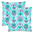 thumbnail image 3 of MKHERT Retro Nautical Pattern Pillowcase Pillow Protector Cushion Cover 20x30 inch,Set of 2, 3 of 3