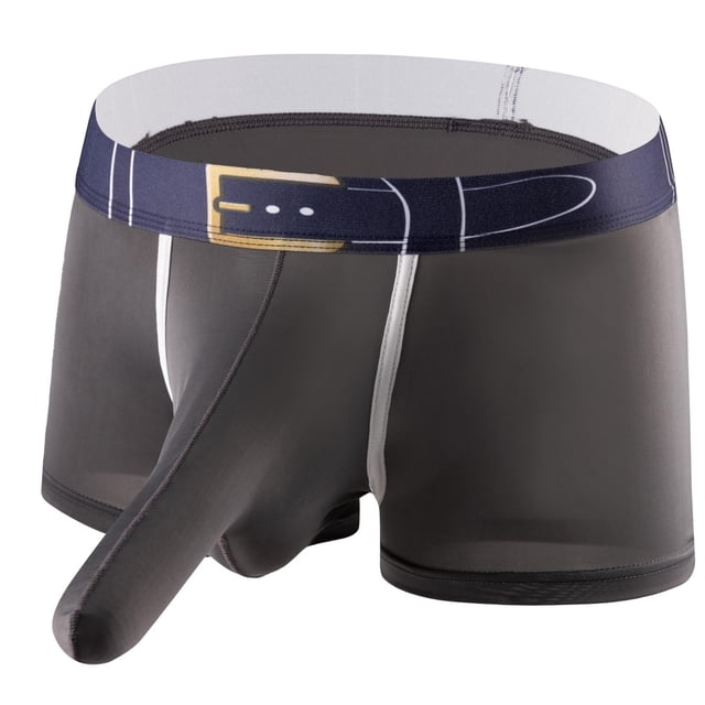Lovzfmll Men's Underwear, Solid Color Stretchy Sports Boxers, Breathable Comfort Boxer Briefs