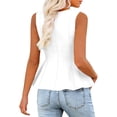 thumbnail image 5 of Women's Casual Sleeveless Round Neck Slim Fit T-Shirt, 5 of 8