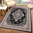 thumbnail image 2 of TWINNIS Area Rug Flowers Boho Design Rug for Living Room,Bedroom,5'x7',Black, 2 of 7