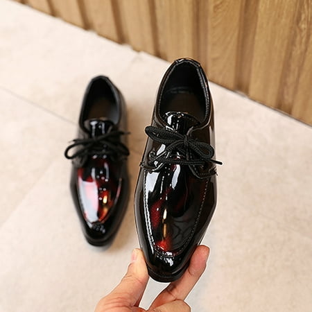 

〖CFXNMZGR〗Toddler Shoes Boys British Perform Baby Student Toddler Leather Style Casual Children Boy S Shoes