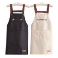 thumbnail image 3 of Delantal de cocina para el hogar, impermeable y a prueba de aceite, ropa de trabajo personalizada para mujer, cintura fina de verano para catering, 3 of 6