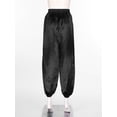 thumbnail image 4 of TSSOE Womens Belly Dance Pants Satin Harem Pants Loose Solid Color Yoga Pants Indian Arabic Harem Trousers Black XXL, 4 of 7