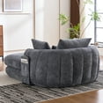 thumbnail image 2 of Oversized Chaise Lounge Chair Indoor, Deep Seat Chenille Sleeping Couch, Cloudlike Reading Chair for Living Room, Bedroom, Reading Room, 2 of 5