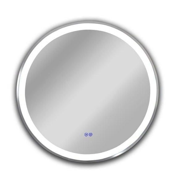 Chloe Lighting CH9M076EB30-RND 30 in. 3 Color Temperatures 3000K-6000K Luminosity Embedded Round Touchscreen LED Mirror