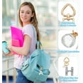 thumbnail image 3 of HUGFEGWE Alphabet Initial Letter Keychain, Cute Heart Crystal Keychains Car Keyring Letter H Pendant Charm Key Chain for Key Wallet Purse Handbag Backpack, Silver UA824-2027, 3 of 7