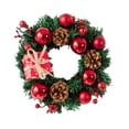thumbnail image 2 of Gift Bag Christmas Wreath Door Hanging 25/35cm Rattan Diy Decorative Rattan Christmas Decorations, 2 of 6
