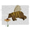 thumbnail image 2 of Fab Funky 24x20 Black Ornate Wood Framed with Double Matting Museum Art Print Titled - Bear Bee Book Print, 2 of 4