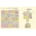 thumbnail image 2 of Everts 32x22 Gold Ornate Wood Framed with Double Matting Museum Art Print Titled - Osborne Kansas - Everts 1887, 2 of 4
