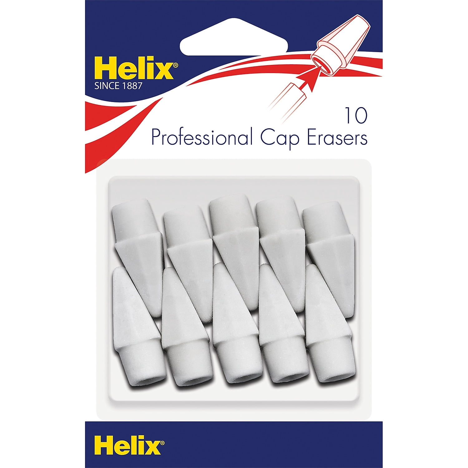 Maped Helix USA MAP37360-12 Professional Pencl Cap Erasers - Pack of 10 - 12 per Pack