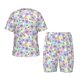 thumbnail image 1 of Balery Butterflies on Polka Dots Conjunto de Pijama Infantil de Manga Corta con Estampado – Ropa de Dormir de Algodón Suave-Large, 1 of 6