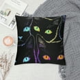 thumbnail image 2 of SHANXI Cute Cat Throw Pillow Covers Soft Colorful Neon Pillow Cases Cushion Covers for Living Room Bedroom Simple Stroke Style Decorative Throw Pillowcases for Sofa Couch Chair 22x22in, 2 of 5