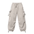 thumbnail image 4 of Leesechin Men's Baggy Cargo Pants Trendy Casual Parachute Pant Loose Fit Harem Joggers with Pockets for Streetwear, 4 of 7