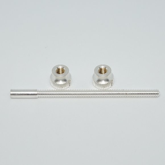 Bach Stradivarius Trumpet First Third Slide Trigger Stop Post Rod and Nut Screw SILVER PLATED - Complete Set