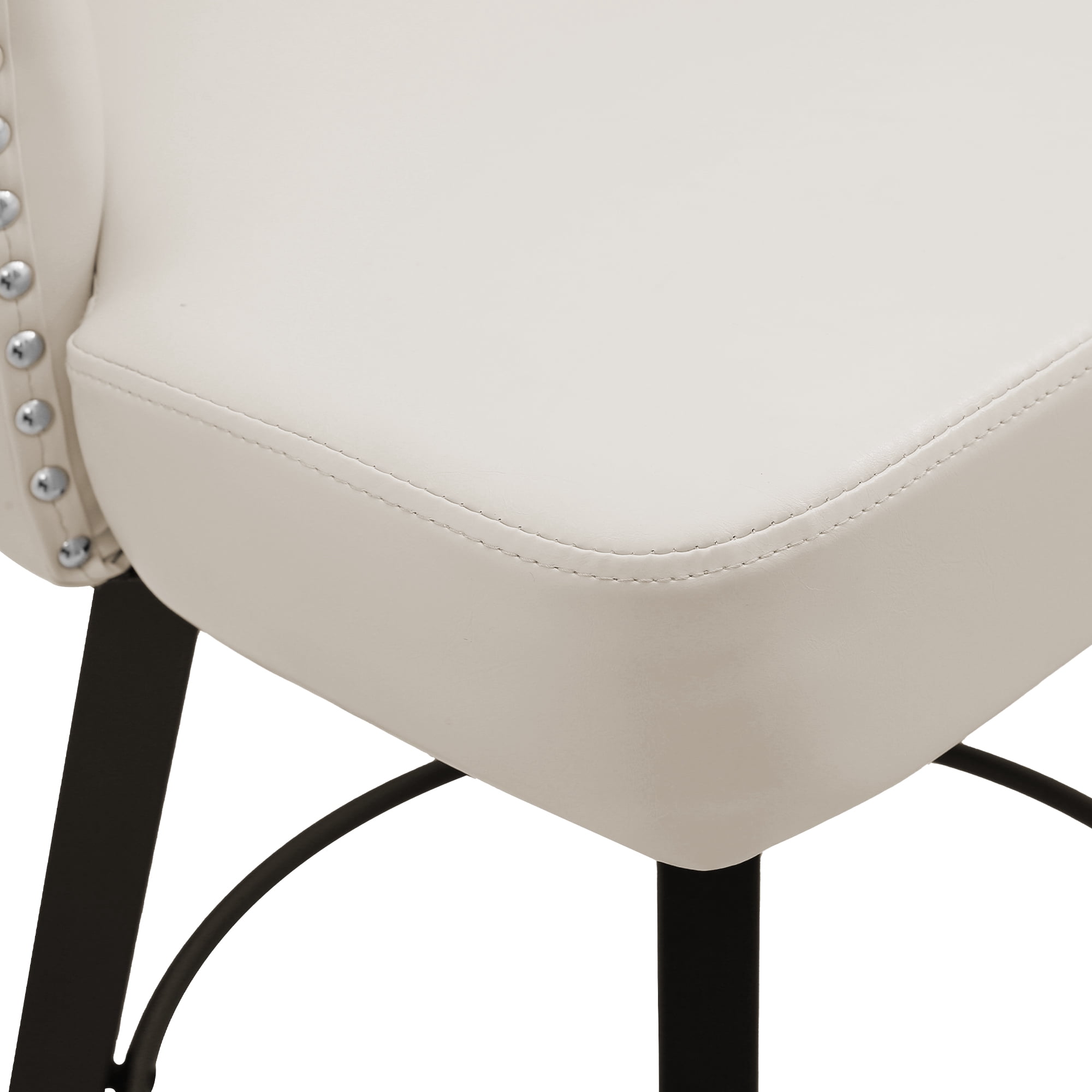 Dycanpo 26''H Swivel Counter Height Bar Stools Set of 2 with Backs Dining Chairs for Home, White