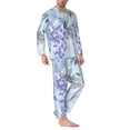 thumbnail image 2 of Haiem Bird Butterfly Stripe Pattern Men’s Long-sleeve Sleepwear,Sleepwear Set,2-piece Loungewear Set,Soft PJs Comfy Nightwear with Pockets-X-Large, 2 of 7