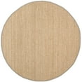 thumbnail image 1 of Safavieh Natural Fiber Collection NF115P Herringbone Natural and Grey Seagrass Round Area Rug (8' Diameter), 1 of 10