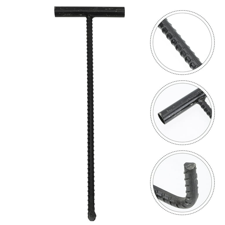 TINKSKY Manhole Cover Hook T-shape Hook Pull Hook Stainless Steel Lift Hook  Sewer Hook 