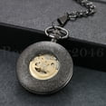 thumbnail image 4 of Vintage Mechanical Pocket Watch Steampunk Skeleton Roman Numberal Windup Watch, 4 of 9