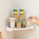 thumbnail image 4 of Estante esquinero para baño sin taladro – Organizador de ducha adhesivo de pared con forma de triángulo para inodoro, bañera, lavabo y cocina., 4 of 6