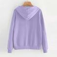 thumbnail image 4 of Fanxing Purple Hooded Sweatshirts Women 3x Clearance 2025 Women Oversized Sweatshirt Trendy Boyfriend Hoodies Tops for Juniors Hooded Drawstring Pullovers, 4 of 6