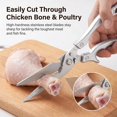 thumbnail image 2 of Multifunctional Heavy Duty Kitchen Shears, Stainless Steel Kitchen Scissors, Meat, Bone, Fish, All Purpose Kitchen Scissors for Food with Fish Scaler, Bottle Opener and Safety Lock (3PC), 2 of 8