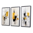 thumbnail image 3 of Designart "Purity of Form Grey Yellow Minimalism V" Abstract Collages Framed Wall Art Set Of 3 - Grey Minimalism Frame Canvas Set For Living Room Decor, 3 of 7