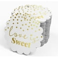 thumbnail image 4 of Inkdotpot 100 Pack Real Gold Foil Paper Tags Love Is Sweet Wedding Favor Hang Tags, 4 of 6