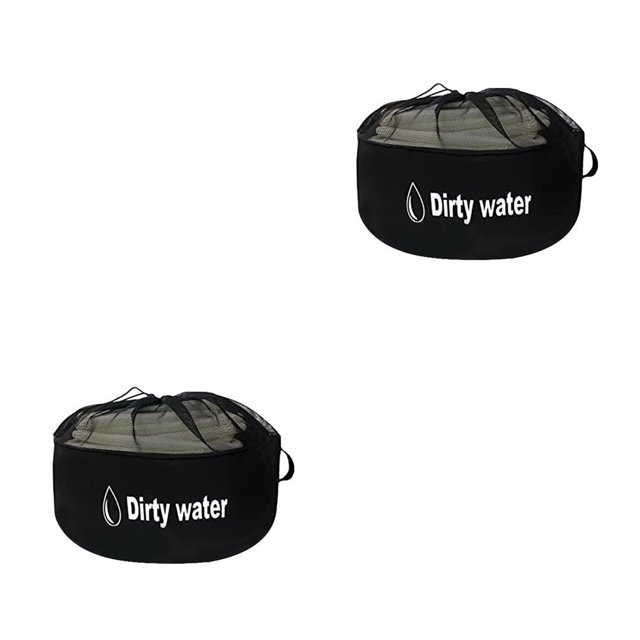 Riwesomey Bolsa de almacenamiento para manguera de caravanas y caravanas, bolsa de malla con cordón transpirable, organizador plegable de carga Type2 NO2