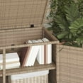 thumbnail image 3 of vidaXL Garden Storage Cabinet Beige 110x55x60.5 cm Poly Rattan, 3 of 5