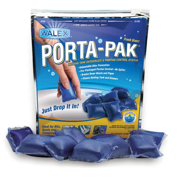 Porta Pak Holding Tank Deodorizer Drop in 10 Pack Manufactured by Walex