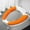 Orange, variant on Household Toilet Seat Cushion, Adhesive Toilet Seat Cover, Washable and Hygienic Cushioned Toilet Seat Protector, Easy to Maintain and Comfortable for All Year Use