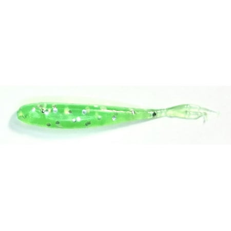 Appalachian Baits Split Tail Mountin Minnerz Sour Apple 2 Soft-Sinking Fishing Bait Minnows Unscented 15 count