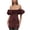Brown, variant on IROINNID Cocktail Dress for Women Wedding Guest Solid Color Off Shoulder Wrap Hip Dress Cocktail Dress,White
