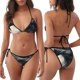 thumbnail image 3 of Fotbe Red Black Ink Style Bald Eagle Traje de Baño para Mujer de Dos Piezas – Bikini Sexy de Tirantes Tipo Halter con Diseño Triangular, 3 of 6
