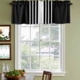 thumbnail image 3 of Black White Stripe Curtain Valances for Windows, Kitchen Valance Window Treatments Panel 2 Pack, Modern Rustic Vertical Striped Rod Pocket Short Curtains for Bathroom Bedroom 60 x 18 Inch, 3 of 8